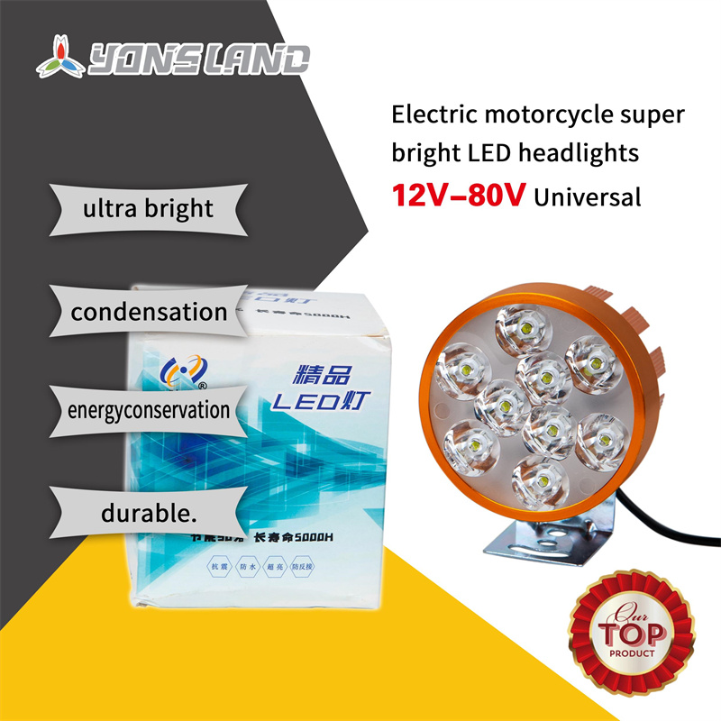 9 Eyes/ 6 Eyes Led Light Headlight Accessory For Ebike Motorcycle Cars External LED