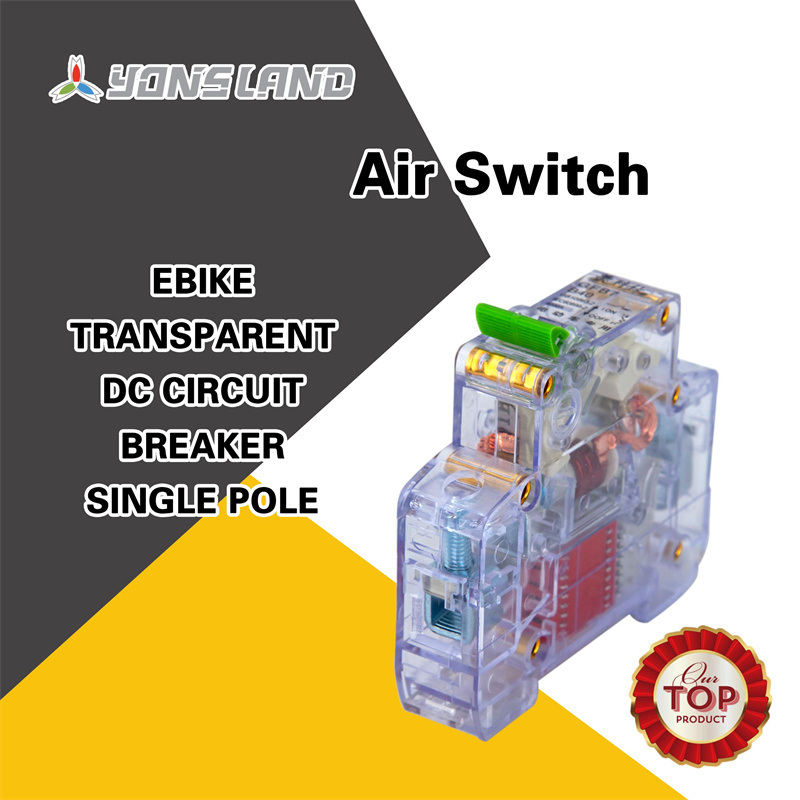 Ebike Electric Transparent DC Circuit Breaker Single Pole 40A Air Switch